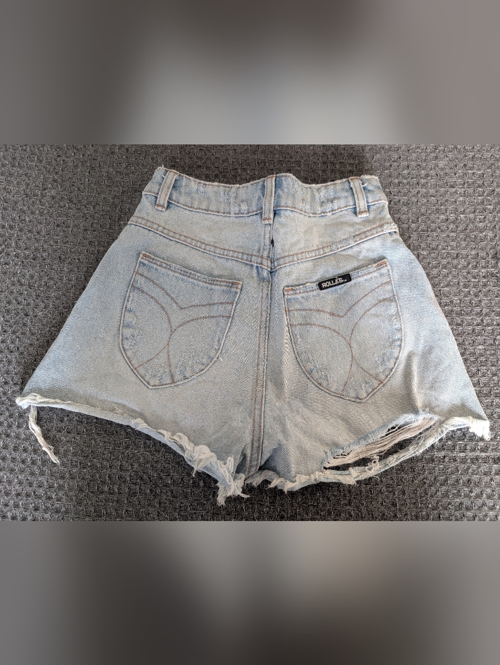 ROLLA'S Light Blue Distressed Denim Shorts for Women